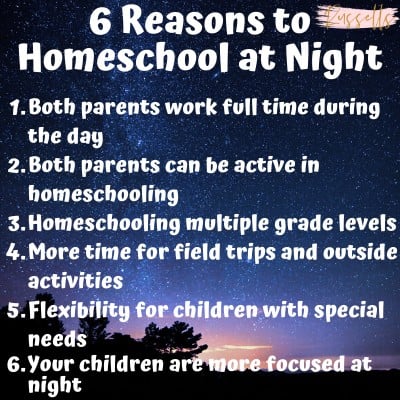 6 reasons to homeschool at night
